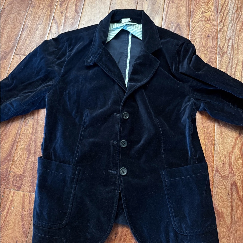 J Crew Schoolboy Blazer Womens - Velvet Blue Single Breasted Preppy. Size Large